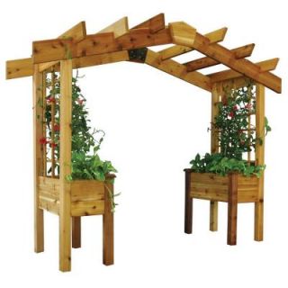 Gronomics 3 ft. x 10 ft. x 8 ft. Pergola Planter Safe Finish PP2 18 34S