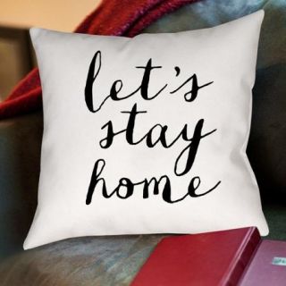 Americanflat Lets Stay Home Cursive Throw Pillow