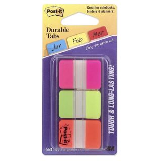 Pastel Pink Post it Durable File Tabs  1 x 1 1/2  Assorted