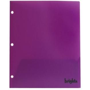 Mead Brights Poly Portfolio/Folder, Purple, 1 each   Office Supplies