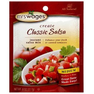 Mrs. Wages Create Classic Salsa Medium Seasoning Mix, 0.8 oz, (Pack of 12)