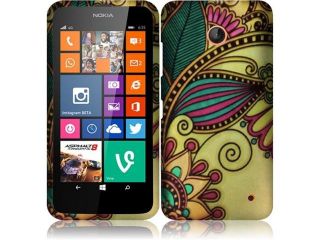 HRW For Nokia Lumia 635 Rubberized Design Cover Case   Vintage Ace