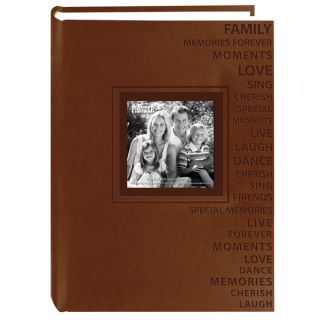 Pioneer Photo Albums Embossed Words Leatherette Album (Pack of 2