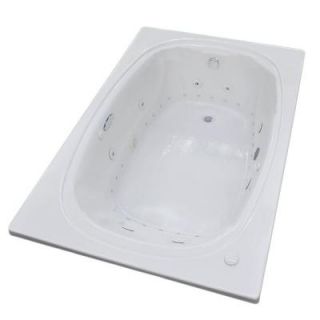 Universal Tubs Peridot Diamond Series 6 ft. Left Drain Whirlpool and Air Bath Tub in White HD4872CDLX