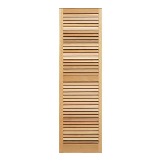 Southern Shutter Company 2 Pack Raw Cedar Louvered Wood Exterior Shutters (Common 15 in x 63 in; Actual 15 in x 63 in)