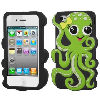 INSTEN Green/ Black Octopus Pastel Skin Phone Case Cover for Apple