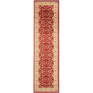 Safavieh Lyndhurst Red and Ivory Rectangular Indoor Machine Made Runner (Common 2 x 16; Actual 27 in W x 192 in L x 0.5 ft Dia)