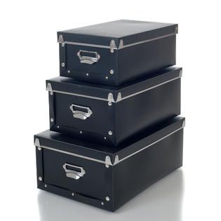 Sto Away Retro Storage Boxes   Set of 3   Collapsible   Home   Storage
