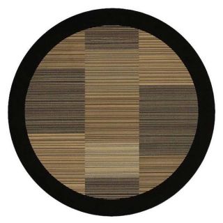 Everest Hamptons/Multi Stripe Black 710 Round Rug