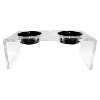 Platinum Pets Five Star Acrylic Feeder with Stainless Steel Bowls