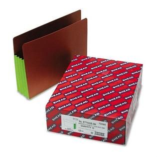Smead 3 1/2 Expansion File Pockets, Letter, Green/Red   Office