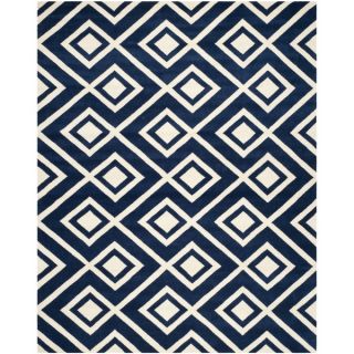 Safavieh Contemporary Handmade Moroccan Chatham Dark Blue/ Ivory Wool