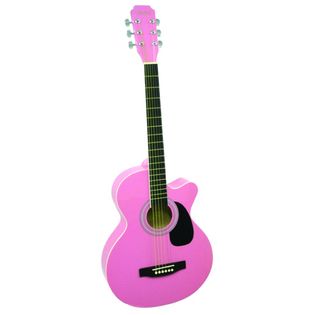 Main Street Guitars  Main Street 40 Inch Acoustic Guitar with Pink
