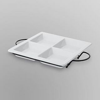 Essential Home 4 Section Serving Tray & Stand   Home   Dining