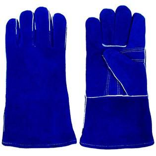 Stalwart  100% Leather Premium Welding Glove   Blue