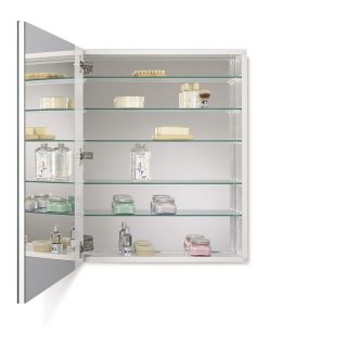 Broan Metro Deluxe Oversize 20 in x 25 in Rectangle Surface/Recessed Mirrored Steel Medicine Cabinet