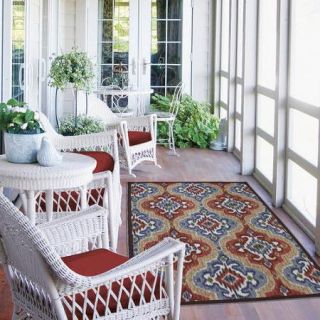 Mohawk Home Mystic Ikat Indoor/Outdoor Nylon Rug, Multi Colored