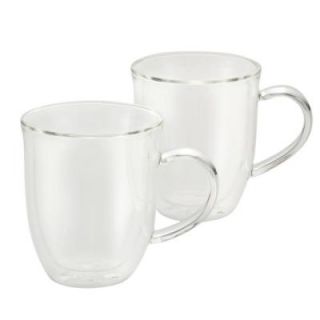 BonJour Coffee 2 Piece Insulated Glass Latte Cup Set 51286