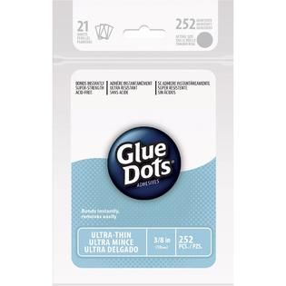 Glue Dots 3/8 Ultra Thin Dot Sheets 252 Clear