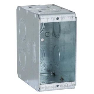 Raco Single Gang Masonry Box, 3 1/2 in. Deep with 1/2 and 3/4 in Concentric KO's (25 Pack) 695