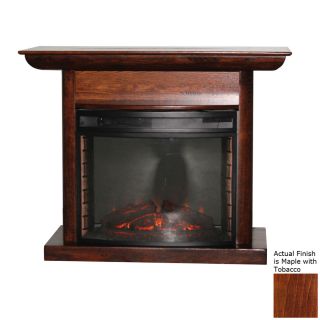 Topeka Innovative Concepts 46.5 in W 4770 BTU Maple with Tobacco Wood LED Electric Fireplace with Thermostat and Remote Control