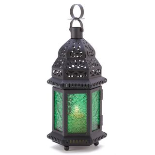 Zingz & Thingz Green Glass Moroccan Lantern   15763549  