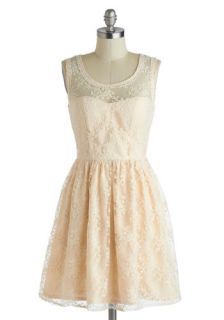 Lily of the Valley Dress in Cream  Mod Retro Vintage Dresses