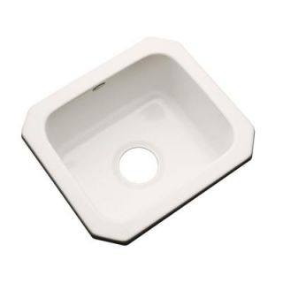 Thermocast Manchester Undermount Acrylic 16 in. 0 Hole Single Bowl Entertainment Sink in Bone 17001 UM