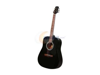 Open Box Silvertone SD10 Acoustic Guitar Package Black