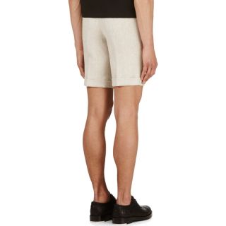 Sauvage Grey Slub Linen Shorts