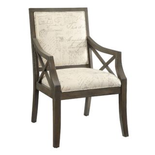 Crestview Collection Driftwood French Script X Arm Chair