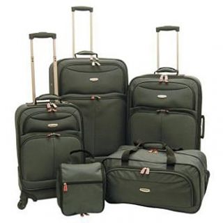 Concourse 5 piece Elite 360 Luggage Set   Black/Red   Home   Luggage