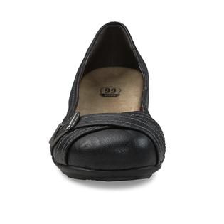 Route 66   Womens Dame Black Casual Flat