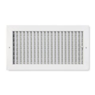 Accord Ventilation 411 Series Painted Steel Sidewall/Ceiling Register (Rough Opening 10 in x 18 in; Actual 19.84 in x 11.88 in)