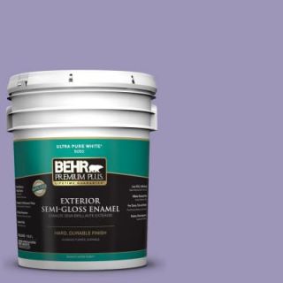 BEHR Premium Plus 5 gal. #640D 5 June Berry Semi Gloss Enamel Exterior Paint 540005