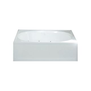Sterling Tranquility White Fiberglass and Plastic Oval In Rectangle Whirlpool Tub (Common 42 in x 60 in; Actual 18.125 in x 43.5 in x 60 in)