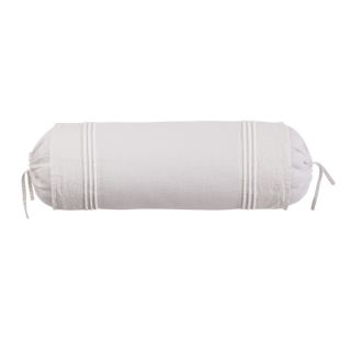 Roxbury Park Baratto Linen Ivory On Ivory Neck Roll Decorative Pillow
