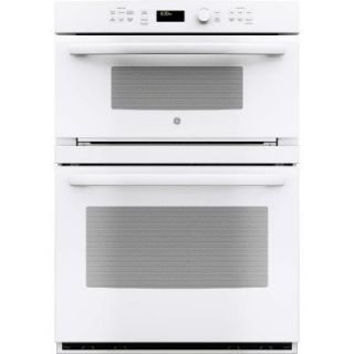 GE Profile 30 in. Built In Electric Convection Wall Oven Self Cleaning with Built In Microwave in White PT7800DHWW