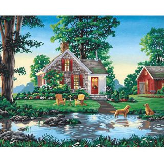 Paint Works Summer Cottage 20x16 inch Paint by Number Kit   13301166