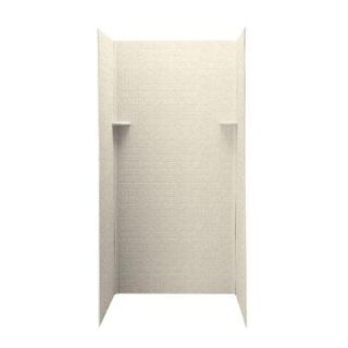 Swan Tangier 36 in. x 36 in. x 72 in. Three Piece Easy Up Adhesive Shower Wall in Pebble DISCONTINUED DK 363672TN 072