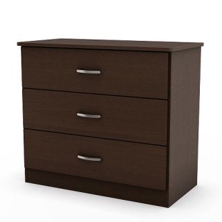 South Shore Libra 3 Drawer Chest   Chocolate    South Shore Furniture