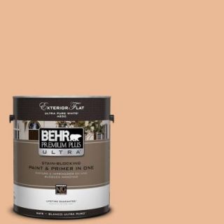 BEHR Premium Plus Ultra 1 gal. #280C 3 Fresh Praline Flat Exterior Paint 485401