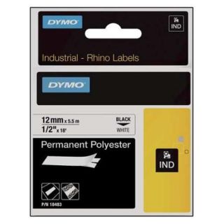 DYMO 18486 Label Cartridge, Polyester, 18 ft. L
