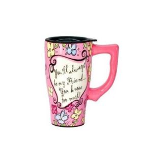 Spoontiques Friend Travel Mug, Pink Multi Colored
