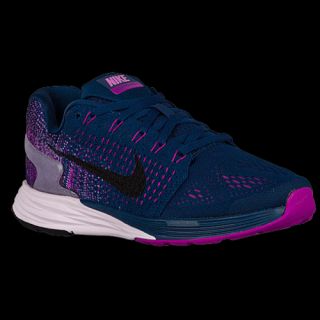 Nike Lunarglide 7   Womens   Running   Shoes   Brave Blue/Vivid Purple/Fuchsia Glow/Black
