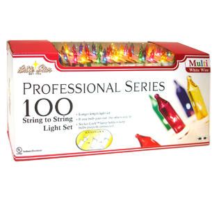 Set of 2, 100 ct professional series mini light set, multi w/ white