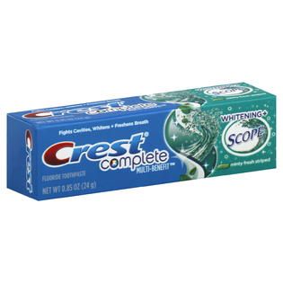 Crest Complete Multi Benefit Toothpaste, Fluoride, Whitening + Scope