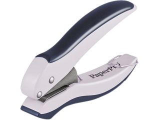 PaperPro 2402 10 Sheet Capacity One Hole Punch, Rubber Handle, Gray