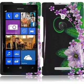 INSTEN Green Flower Phone Case Cover for Nokia Lumia 925