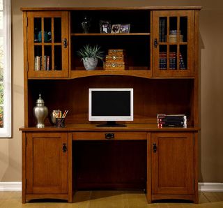 Mission Solid Oak Credenza and Hutch   Shopping   Great